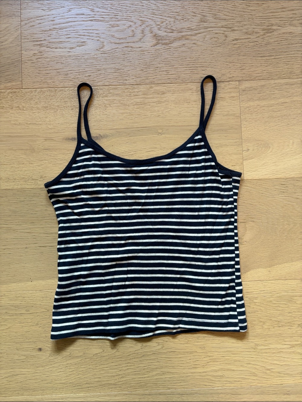 Brandy Melville Navyblue & White Striped Camisole - Picture 2 of 4